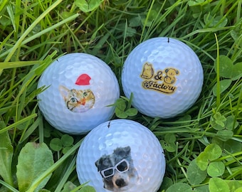 Balles de golf personnalisées, Balles de golf photo imprimées, cadeau unique pour golfeur, balle de golf drôle, cadeau golf fête des pères