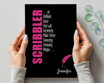 Personalized Journal Hardcover Notebook Diary: Bookish Readers, Writers, Teachers, Custom gift idea