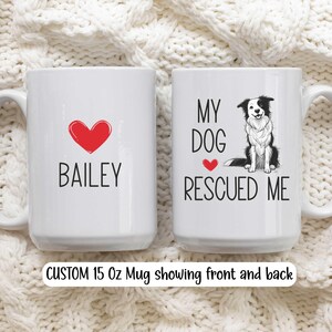 Personalized Border Collie mug, Custom Collie dog name cup, Custom dog quote drinkware, Gift for dog owner, Border Collie birthday gift