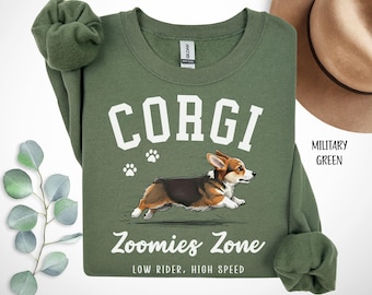 Corgi Sweatshirt Women, Funny Corgi Gift, Dog Mom Sweatshirt, Corgi Lover Gift, Pembroke Welsh Corgi Crewneck, Cute Dog Pullover