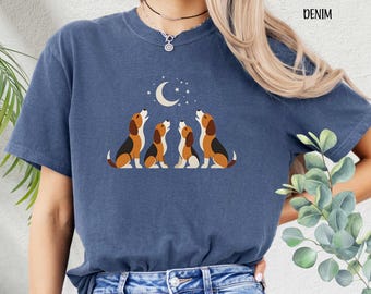 Camiseta de perro Beagle con colores cómodos, regalo para mamá Beagle, camiseta vintage de Beagle, camiseta adorable para amantes de los perros, camiseta para dueños de mascotas, regalo para mamá Beagle