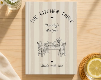 Diario de recetas personalizado, libro de recetas familiar, libro de cocina a medida, libro de recetas para mamá, regalo para la abuela, recuerdo de cocina