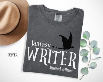 Fantasy Writer Comfort Colors T-shirt for Authors, Gift Shirt for Storytellers, Writers, Teachers and Book lovers