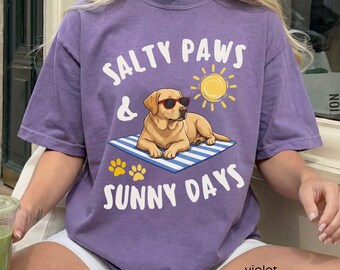 Yellow Lab Shirt, Labrador Retriever Shirt, Yellow Lab Mom Shirt, Labrador Gift, Summer Dog Shirt, Comfort Colors Tee, Dog Mom Gift