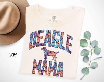 Beagle Mama Shirt, Geschenk für Hundeliebhaber, Hund Mama Comfort Farben Tshirt, Hund T-Shirt für Frauen, Haustier Besitzer Geschenk