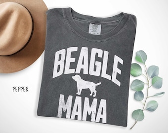 Beagle Mama Shirt, Geschenk für Hundeliebhaber, Hund Mama Comfort Farben Tshirt, Hund T-Shirt für Frauen, Haustier Besitzer Geschenk
