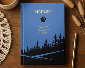 Custom Puppy Memory Journal Hardcover, Dog Milestone Journal, New Puppy Gift Book, Dog Adoption Keepsake, Pet Memory Book, Dog Mom Journal