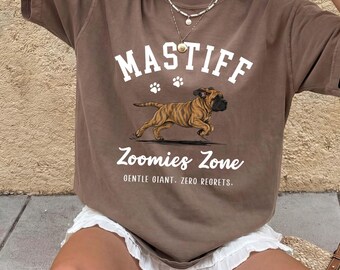 Camiseta de mastín inglés, camiseta de mastín atigrado, regalo para mamás de mastines, regalo para amantes de los mastines, camiseta de perro de raza gigante