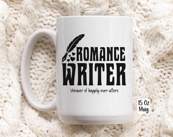 Romance Writer Mug, Writer Gift for Authors, Book Lover Coffee Cup, Romantic Novelist Mug, Cute Author Aesthetic, Cozy Writing Gift