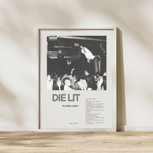 Impresión de Playboi Carti / cartel del álbum / arte de pared imprimible / die lit / descarga digital / mucho rojo entero