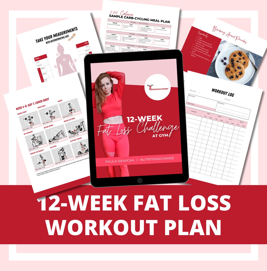 12week Fat Loss Workout Plan, Fitness Plan, Weight Loss, Weight Loss