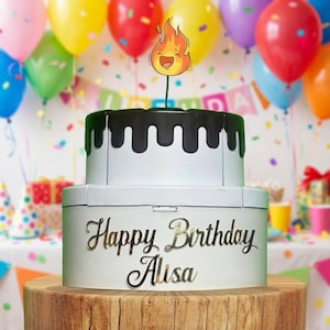 Exploding Surprise Cake Gift Box, Birthday Party Decor