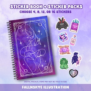 Paquete de libro y paquete de pegatinas