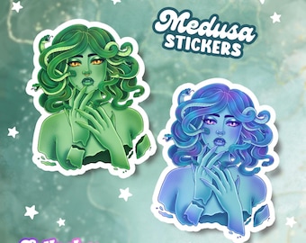 Medusa Sticker, Snake Hair, Glossy