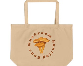 Golden Chanterelle Mushroom Tote | Large Eco Tote