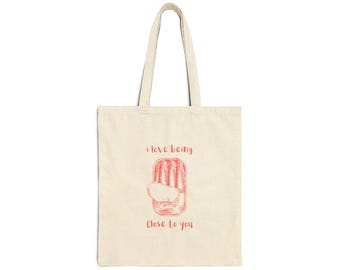 I love being close to you Tote Bag, vintage camera illustration, romance quote Double Sided