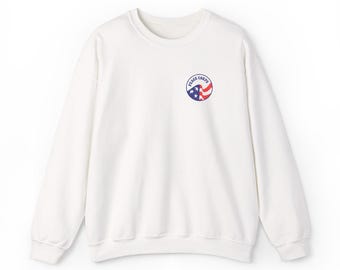 1970er Jahre Retro Peace Corps Logo-Sweatshirt | Vintage bestickter Pullover