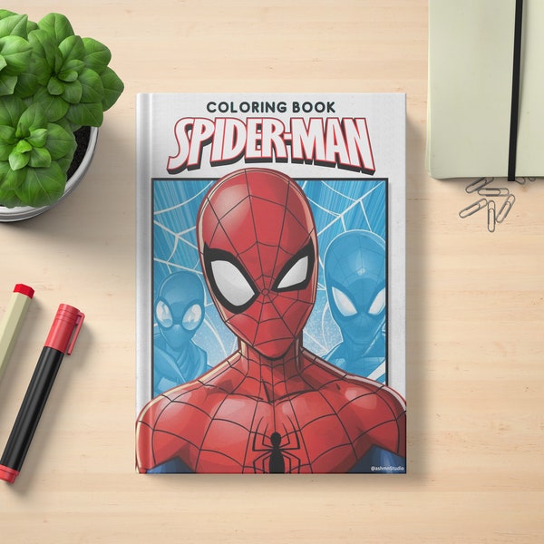 32 Pages - Spider-Man Coloring Book - Fun for Kids and Toddlers - Printable PDF Included
