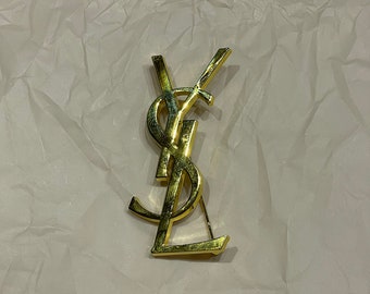 YVES SAINT LAURENT 1980 Sun Face Brooch - Etsy