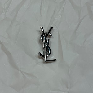 Vintage Excelent Silver Tone Yves Saint Laurent Brooch