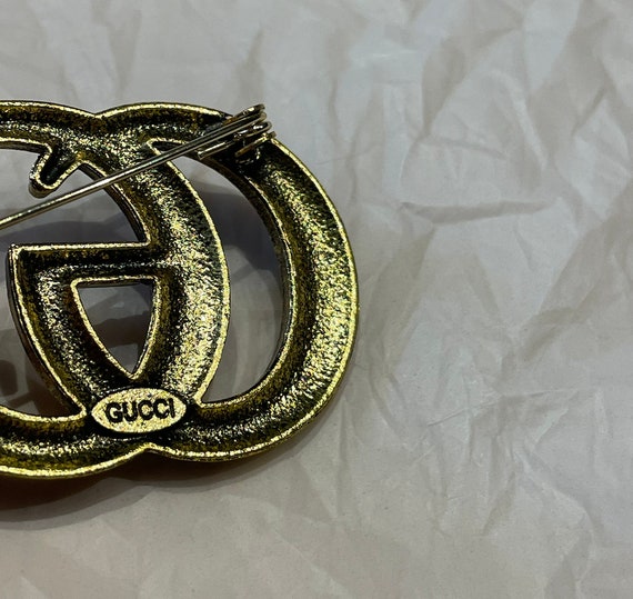 Vintage Gucci Gold Brooch Modern Brooch Pin Large Unique Antique Gift for Mom Pins Collectible Etsy
