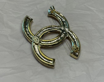 Vintage Excellent Gold Tone Chanel Brooch With Stones - Etsy