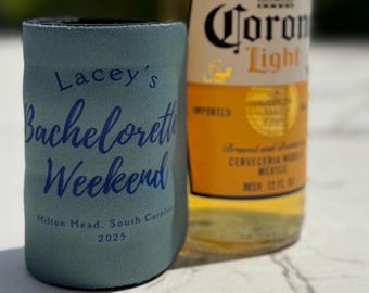 Custom Slap Wrap Can Cooler – gepersonaliseerde verjaardag, vrijgezellenfeest, bruiloft – kies je kleur, ontwerp en creëer je eigen feest drinkhoezen