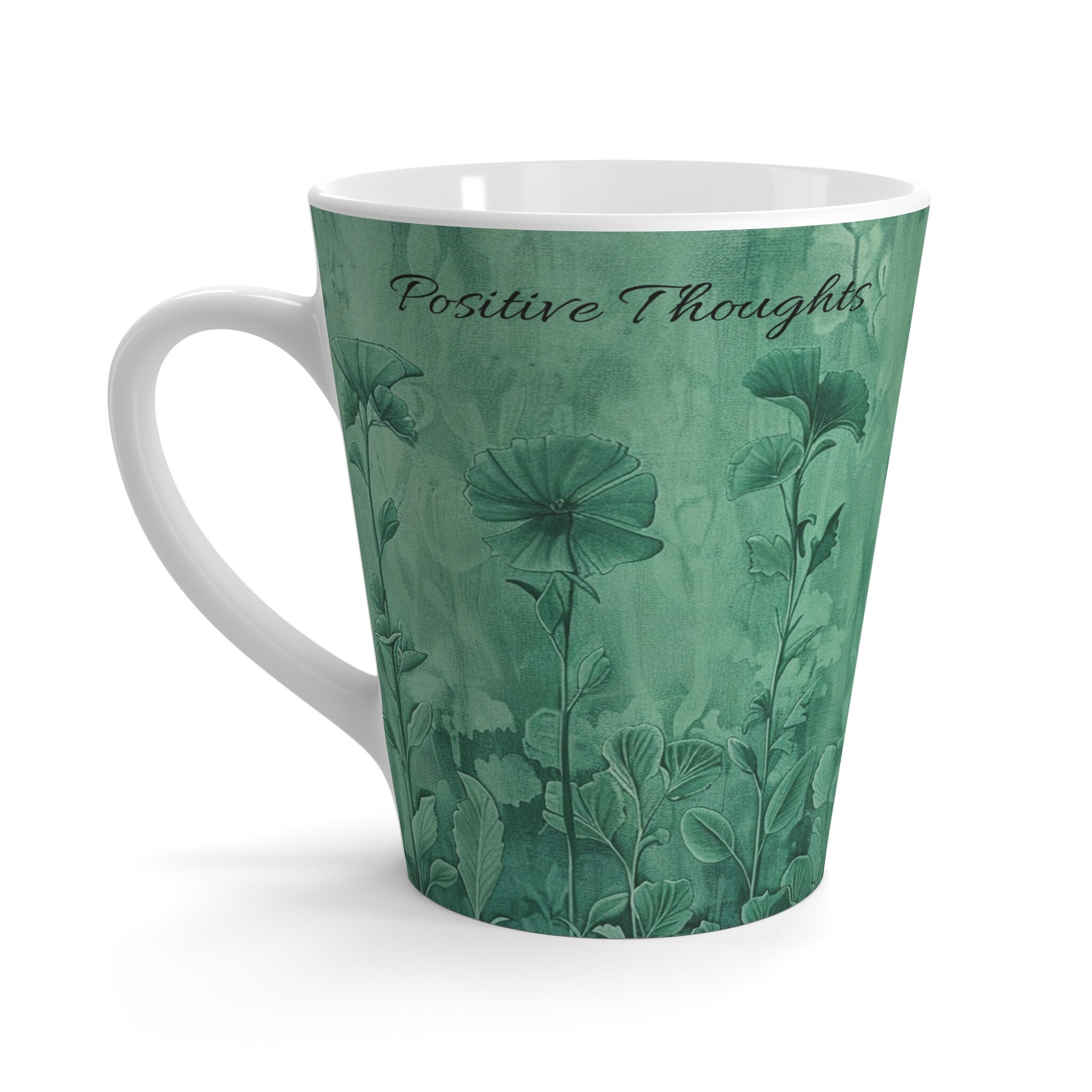 Mug Little Buddha Céramique Rose Avec Pensées Positives - Neuf Sans étiquette, 10 Cm De Haut