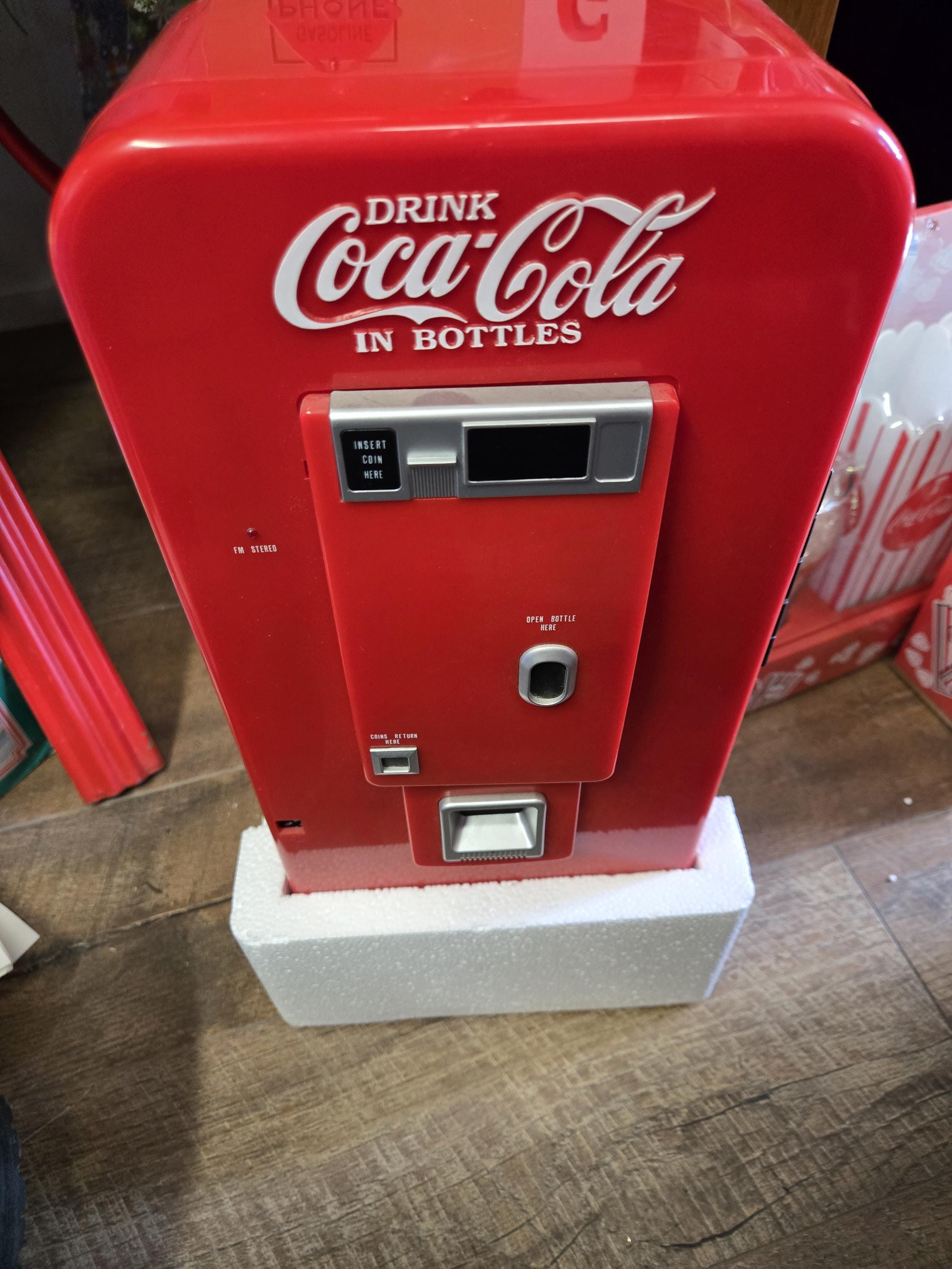 Coca Cola am/ fm radio/cassette player about 15 inches tall