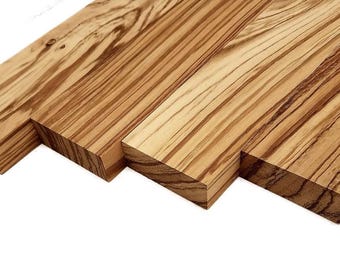 Zebrawood Lumber Boards 4 Pcs- Various Lengths