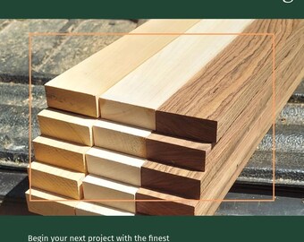 Domestic Variety Pack 5 Black Walnut, 5 Hard Maple and 5 Red Cherry Boards