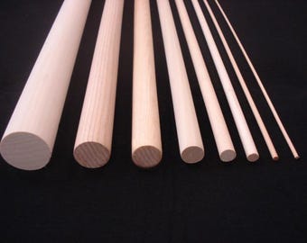 36 Inch Dowels - Various Species and Diameters