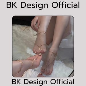 Elegante meerlaagse damesenkelbandje met kwastje – Stijlvolle voetsieraden, bruilofts- en feestaccessoires