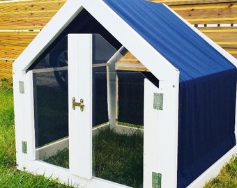 Casa para perros Casa para perros Cama para perros Casa de madera semicircular para perros y gatos Caseta y jaula para mascotas de diseño para amantes de los animales Katzenhaus