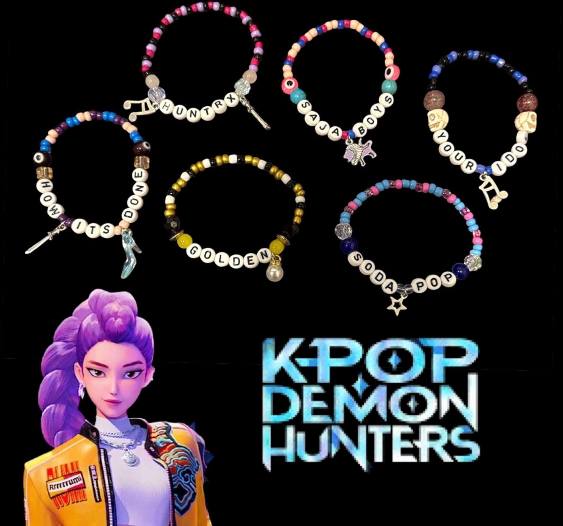 K-pop Demon Hunters Huntr/x and Saja Boys Inspired Bracelets - Etsy