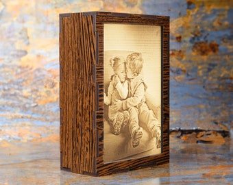 Personalized 3d Family Photo Lamp – Unique Adjustable Brightness and USB Powered Night Light