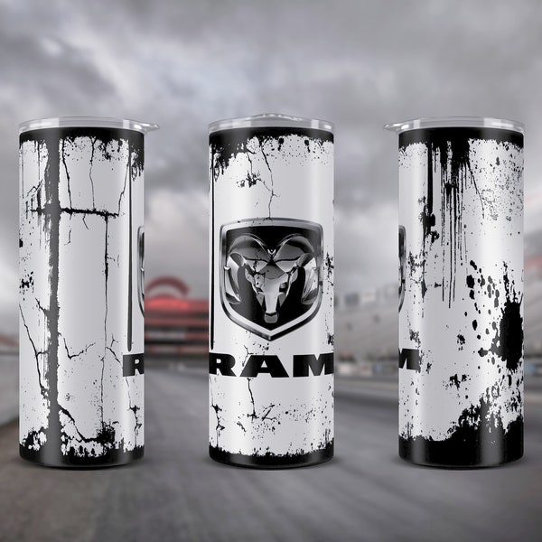 20oz Sublimation Tumbler Designs (Straight) RAM Tumbler Wrap PNG, Dodge Tumbler Design | Digital Download