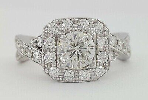 1.21 Ct the Leo 14k White Gold Round Cut Diamond … - image 1