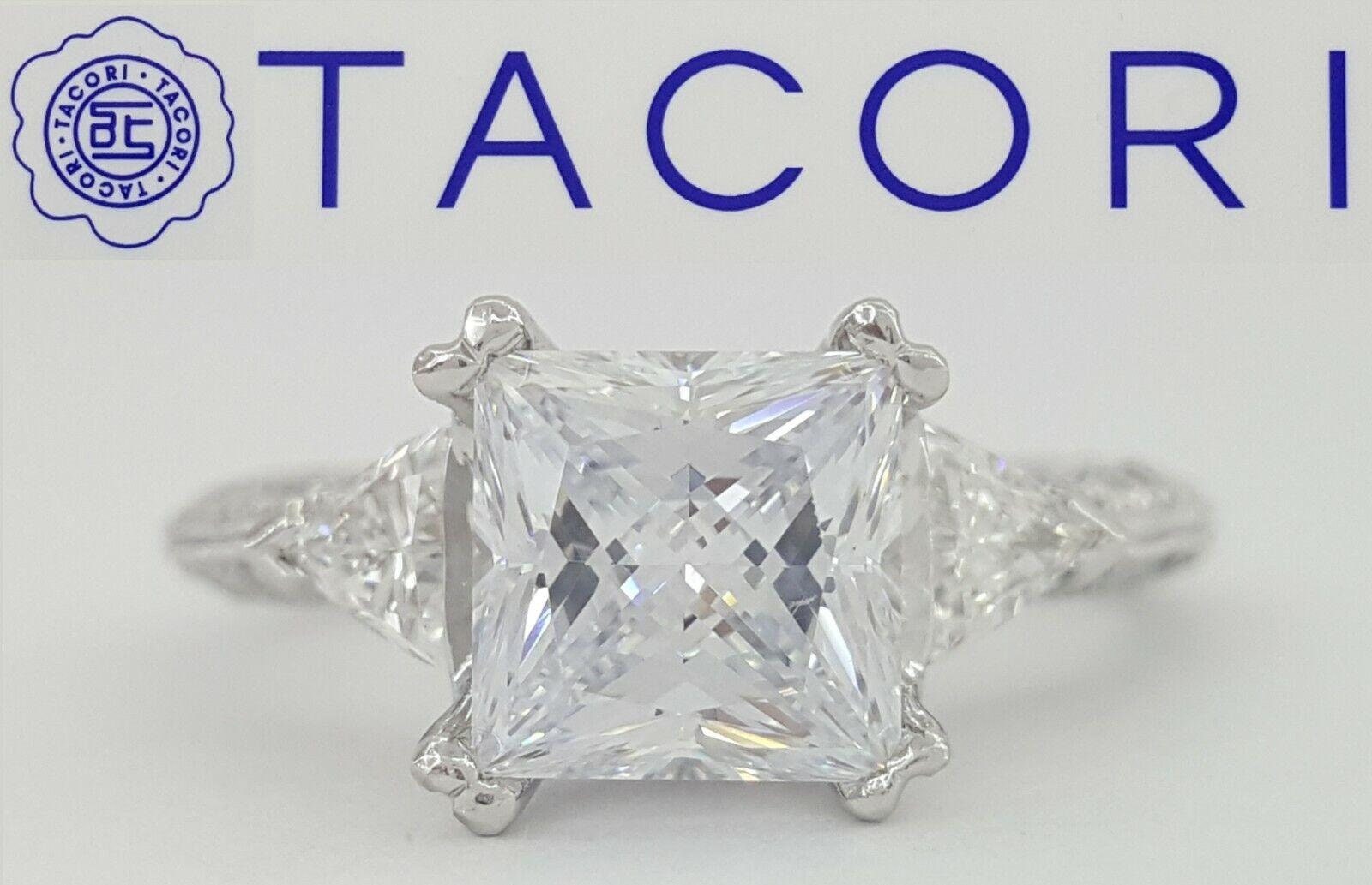 Tacori Princess Cut Diamant Platin Verlobungsring 0.90 Ct Etsy
