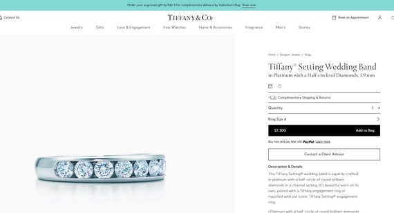 Tiffany & Co Half Circle Round Diamond Channel Pl… - image 9