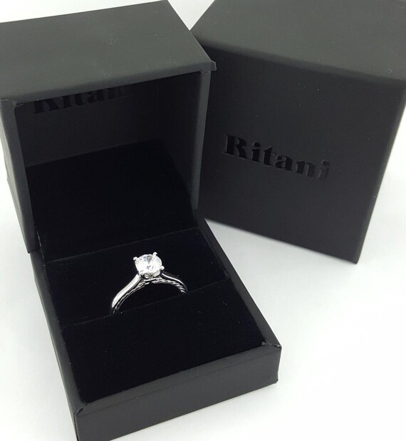 Ritani 1rz2828 Solitaire Semi-mount 18k White Gold Ritani 1rz2828 Solitaire Semi-mount 18k White Gold