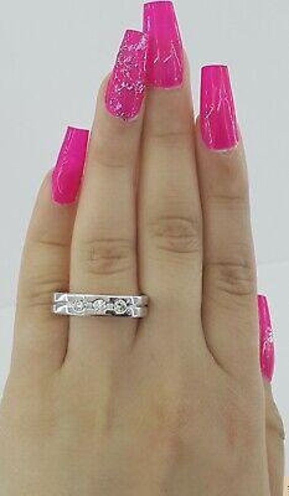 Round Cut Diamond Men's Wedding Ring Band 0.38 Ct… - image 2