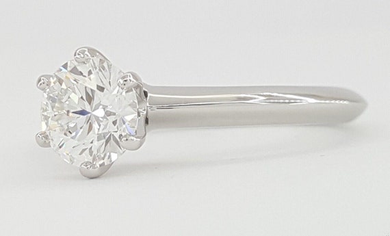 Tiffany & Co Round Diamond Solitaire Platinum Eng… - image 6