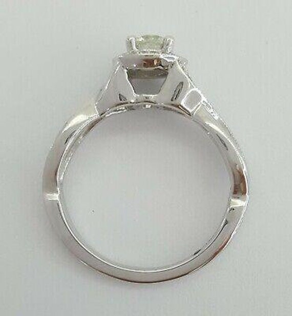 0.63 Ct 14k White Gold Round Brilliant Cut Crosso… - image 10