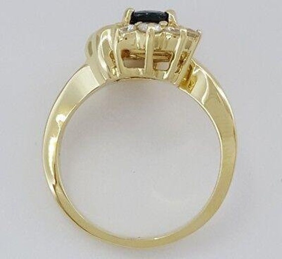 14k Yellow Gold 1.43 CTW Natural Oval Sapphire & … - image 5