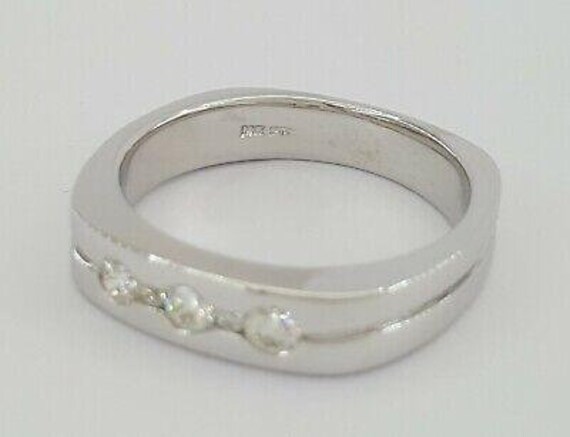 Round Cut Diamond Men's Wedding Ring Band 0.38 Ct… - image 10