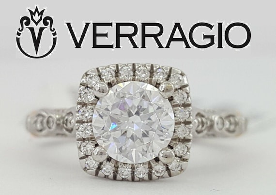 Verragio Venetian 136cu 14k Gold Cushion Halo Sem… - image 1