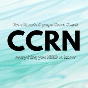 CCRN Exam Cram Sheet: Printable Nurse Review (Digital Download)