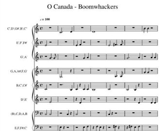O Canada - Boomwhackers | Printable Sheet Music