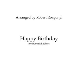 Feliz Cumpleaños - Boomwhackers / Partitura Imprimible